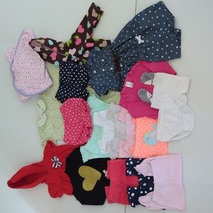 (20) Lot Bundle of Baby Girl Clothes 3 Months